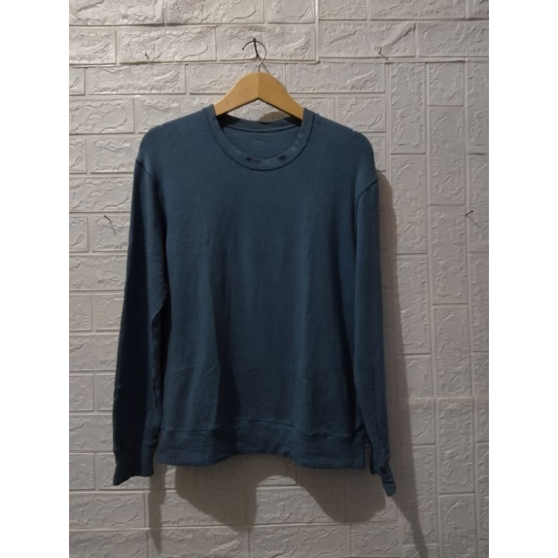 Hoodie Crewneck Uniqlo Sage M