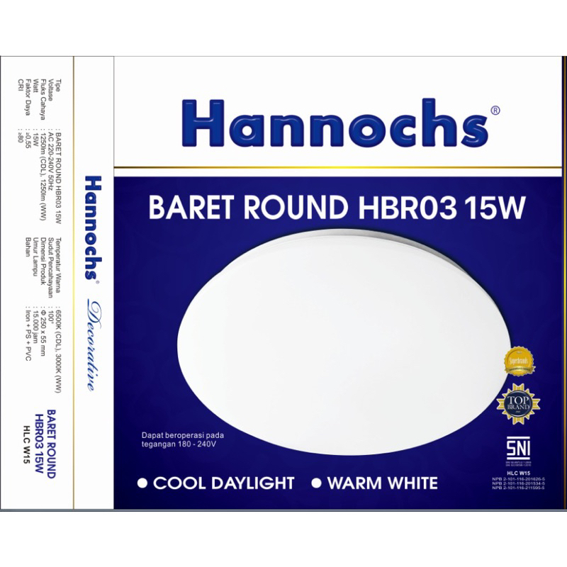 Hannochs LED Baret Round HBR03 15 W, 20 W, 30 W