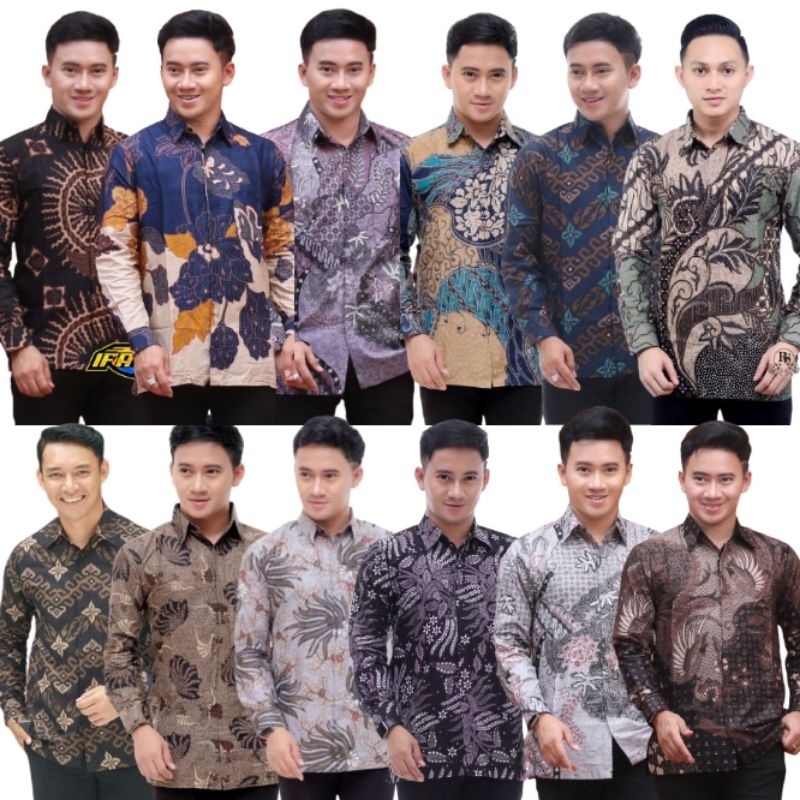 KEMEJA BATIK PRIA LENGAN PANJANG SIZE M L XL XXL  BSWART BatiK HRB026 Kenongo Hem Panjang Pada