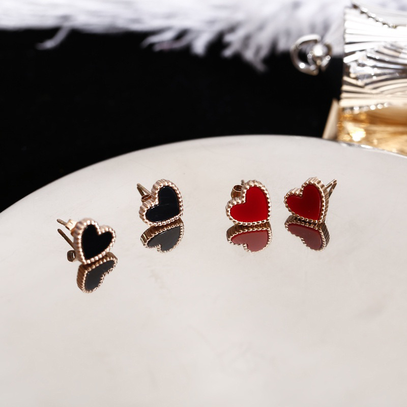 anting titanium original hati merah asli stainless steel terbaru termurah tercantik model korea