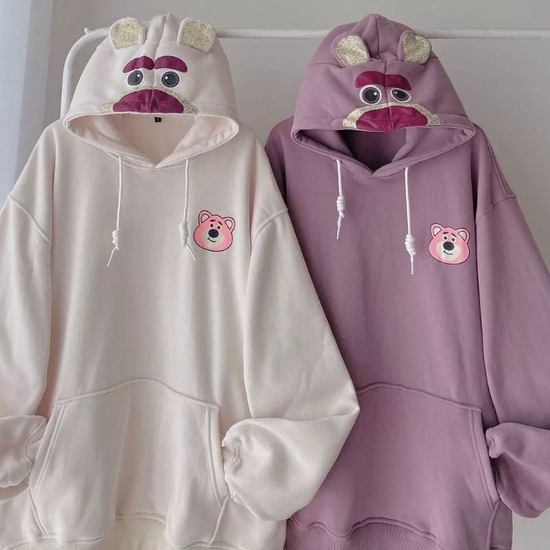 Sweater hoodie Wanita ¶ Beruang Cute Style Korean•√√ Jaket Switer Hoodie Kekinian
