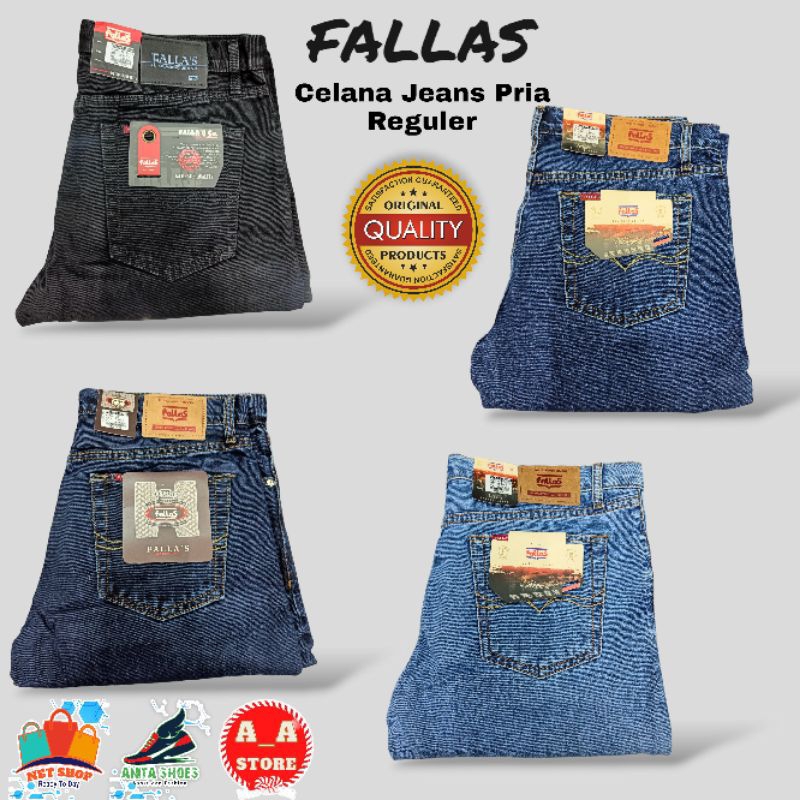 Celana Panjang Jeans Pria Fallas Denim Reguler