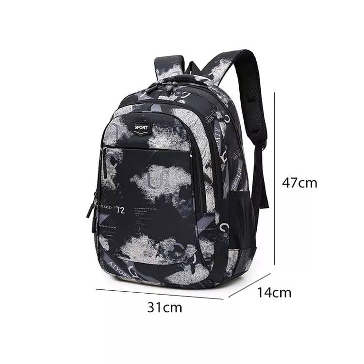 Tas Ransel Backpack Motif ABSTRAK 55198 Import Tas Laptop Tas Ransel Anak Sekolah SD SMP SMA Kekinian