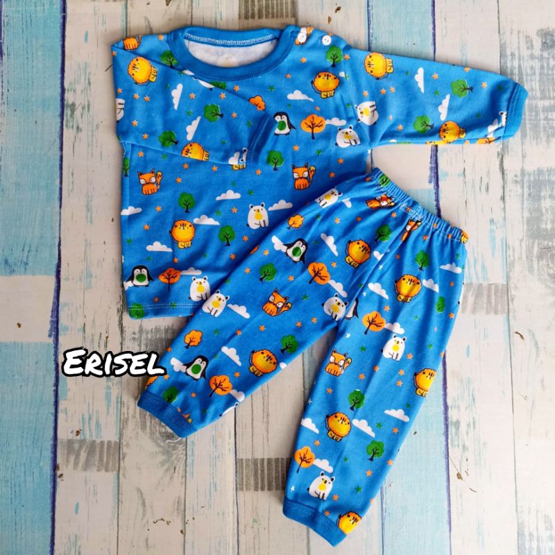 1Set Baju Bayi Piyama Oblong 0-12 Bulan