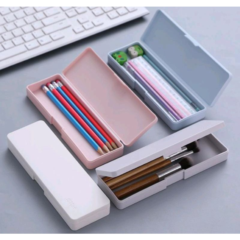 Kotak Pensil / Tempat Pensil Minimalis / Box Pensil Plastik Lucu / Pencil Case Aesthetic Korean / Pencil Case