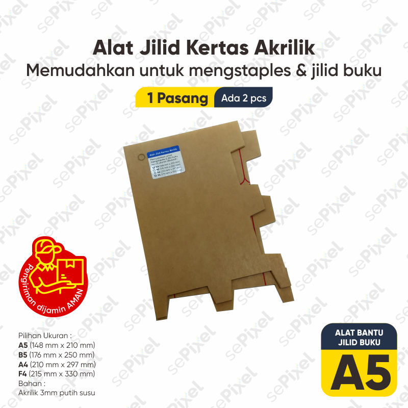 Alat Jilid Kertas Akrilik memudahkan jilid buku F4 A4 B5 A5