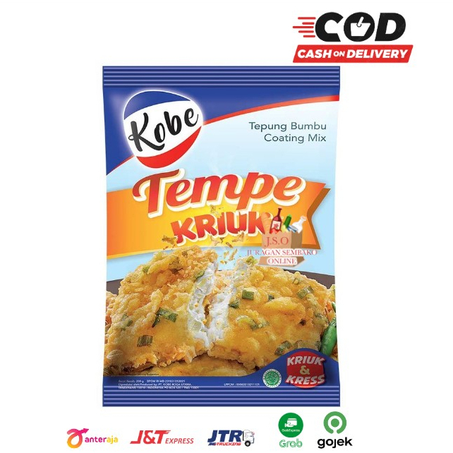 (JSO) KOBE Tepung Tempe Kriuk Kentucky Kriuk 200gr TERMURAH / Bumbu tempe / Bumbu Kentucky / tepung premix