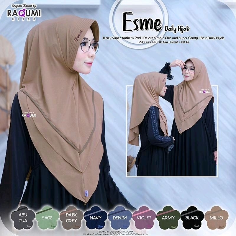 esme hijab instant original raqumi // hijab instant ceruty // best soft pad