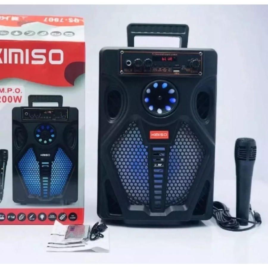 Speaker Bluetooth 8 Inchi Brain Power / Kimiso Qs 7807 Super