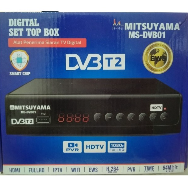 Receiver TV Digital Set Top Box Mitsuyama DVB-T2 STB DVBT2 MS DVB01