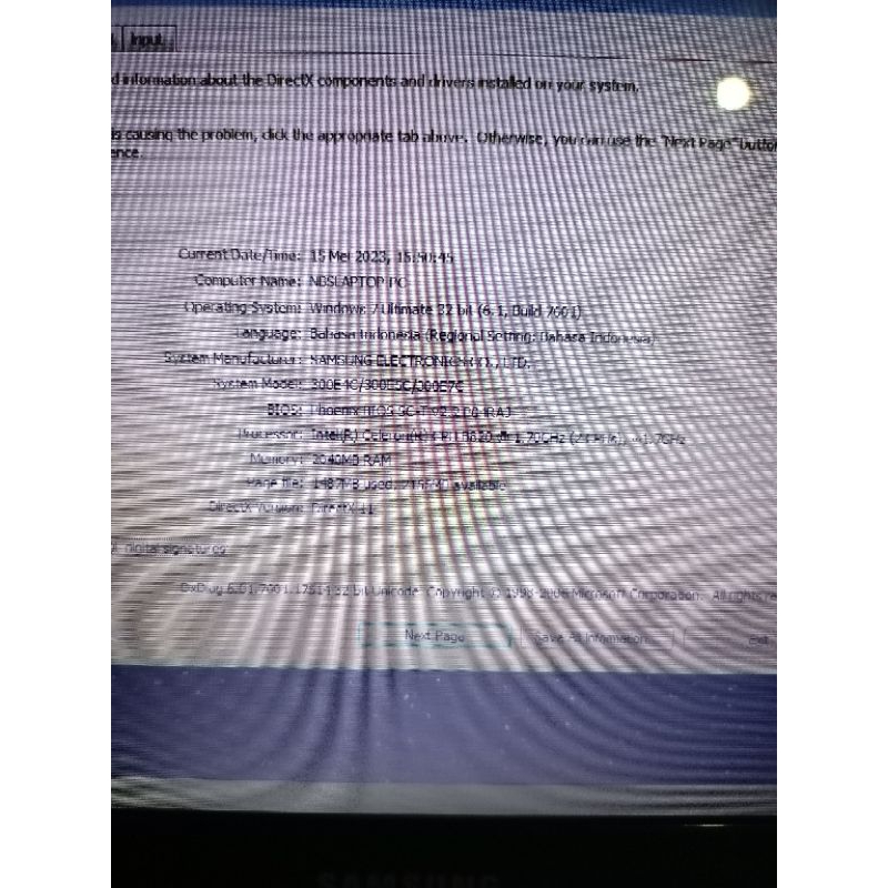 Mainboard mobo motherboard samsung np300e4x intel B820 mesin normal