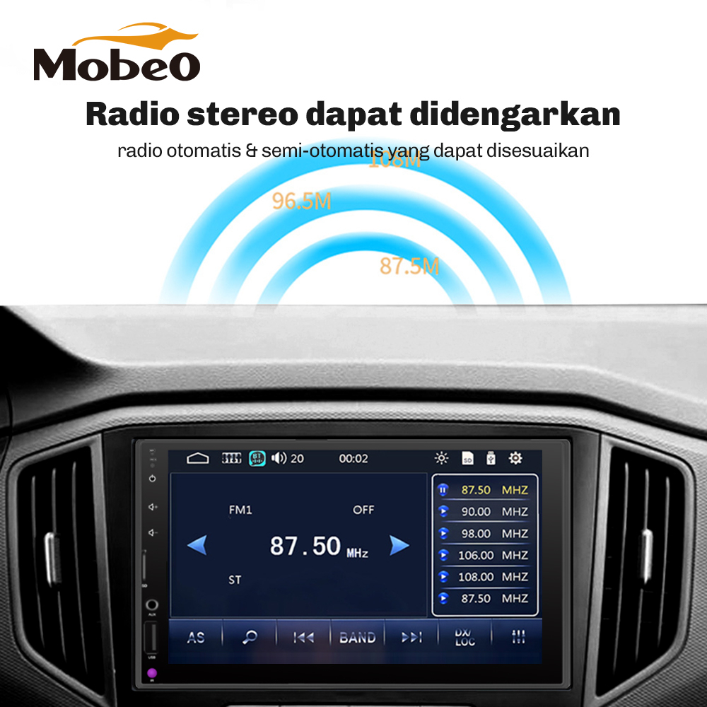 (New Product) Mobeo Head Unit MCP03 Touchscreen Double Din Car Stereo Support Apple Car Play &amp; Android Auto Support Bluetooth/Radio/USB