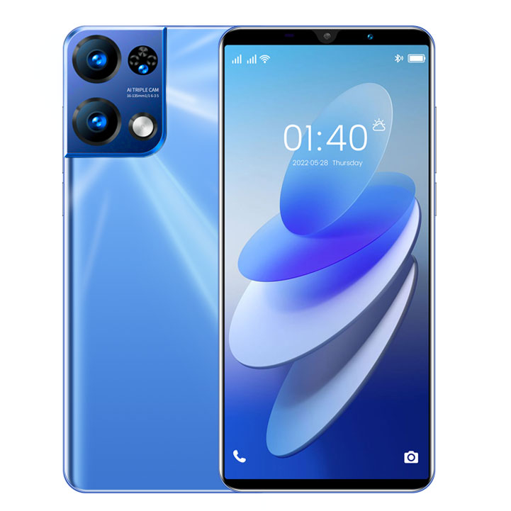 【Bisa COD】OPP0 Reno8 Handphone Asli 6.8Inci 12GB RAM+512GB ROM Dual SIM Dual 5G WiFi Smartphone Siswa Belajar Ponsel dual card dual standby gaming phone HD Kamera hp murah-Blue