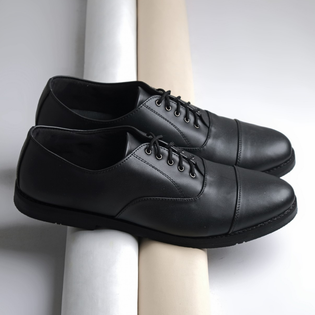 Sepatu Formal Pantofel Oxford Pria Hitam Casual Kerja Original