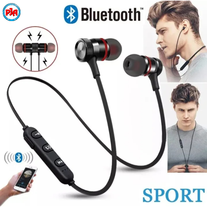 Headset Earphone Bluetooth Handsfree Hf Bluetooth Sport Kabel Magnetic Bass