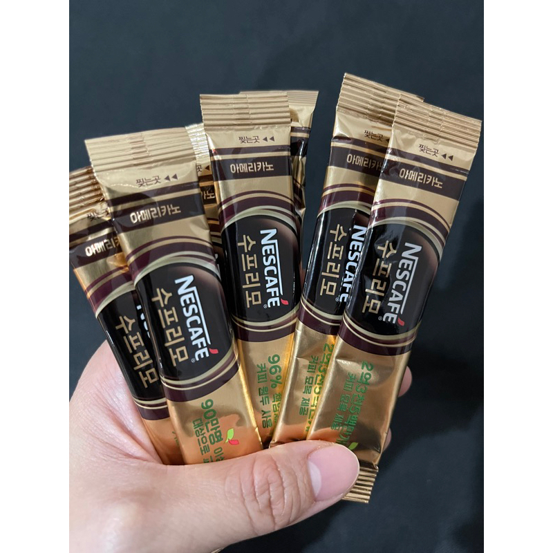 

korea Nescafe Americano Kopi Hitam instant harga jual per 10 sachet/ Nescafe Korea Americano tanpa gula / Nestle Korea Original