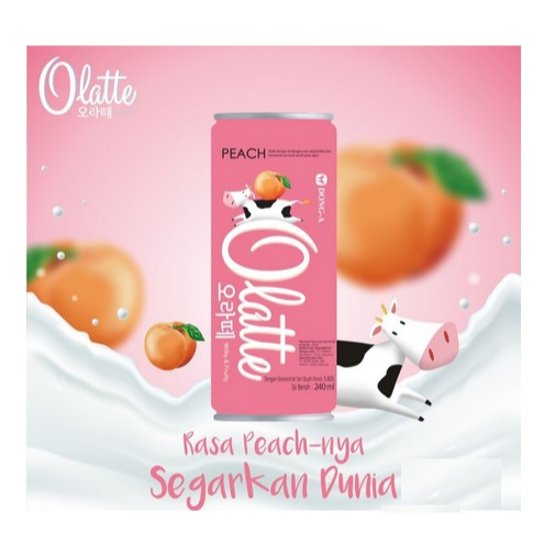 

OLATTE JUICE PEACH Fruity Latte Minuman Rasa Susu Buah PEACH 240 ml