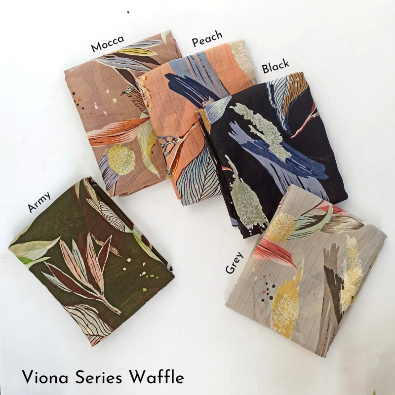 Hijab Segiempat Jilbab Motif Bunga Khimar Polycotton krudung Segi Empat Kerudung viona