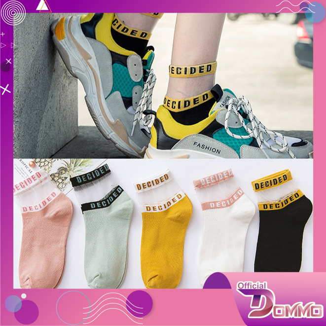 DOMMO - D2018 Kaos Kaki Korea / Kaos Kaos Decided / Kaos Kaki Fashion / Socks / Kaos Kaki Semata Kaki / Kaos Kaki Pendek / Kaos Kaki Korean Style