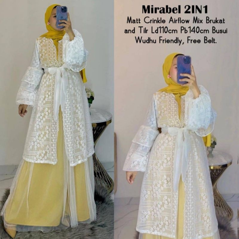 MIRABEL 2 IN 1 DRESS BRUKAT CANTIK TERMURAH