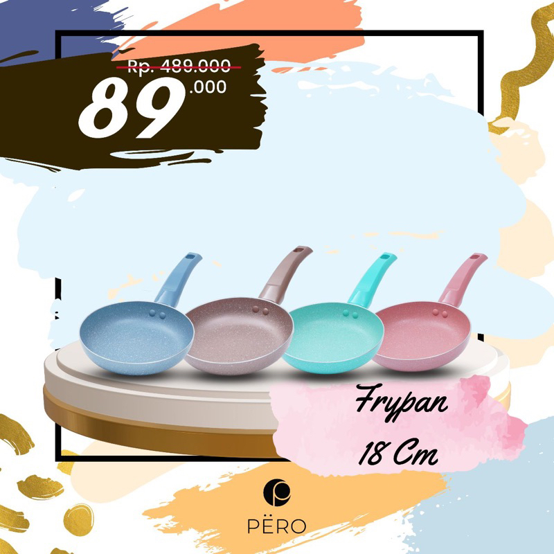 [PROMO PAYDAY] PERO FRYPAN NONSTICK GRANITE 18CM / WAJAN TANPA MINYAK / WAJAN MPASI