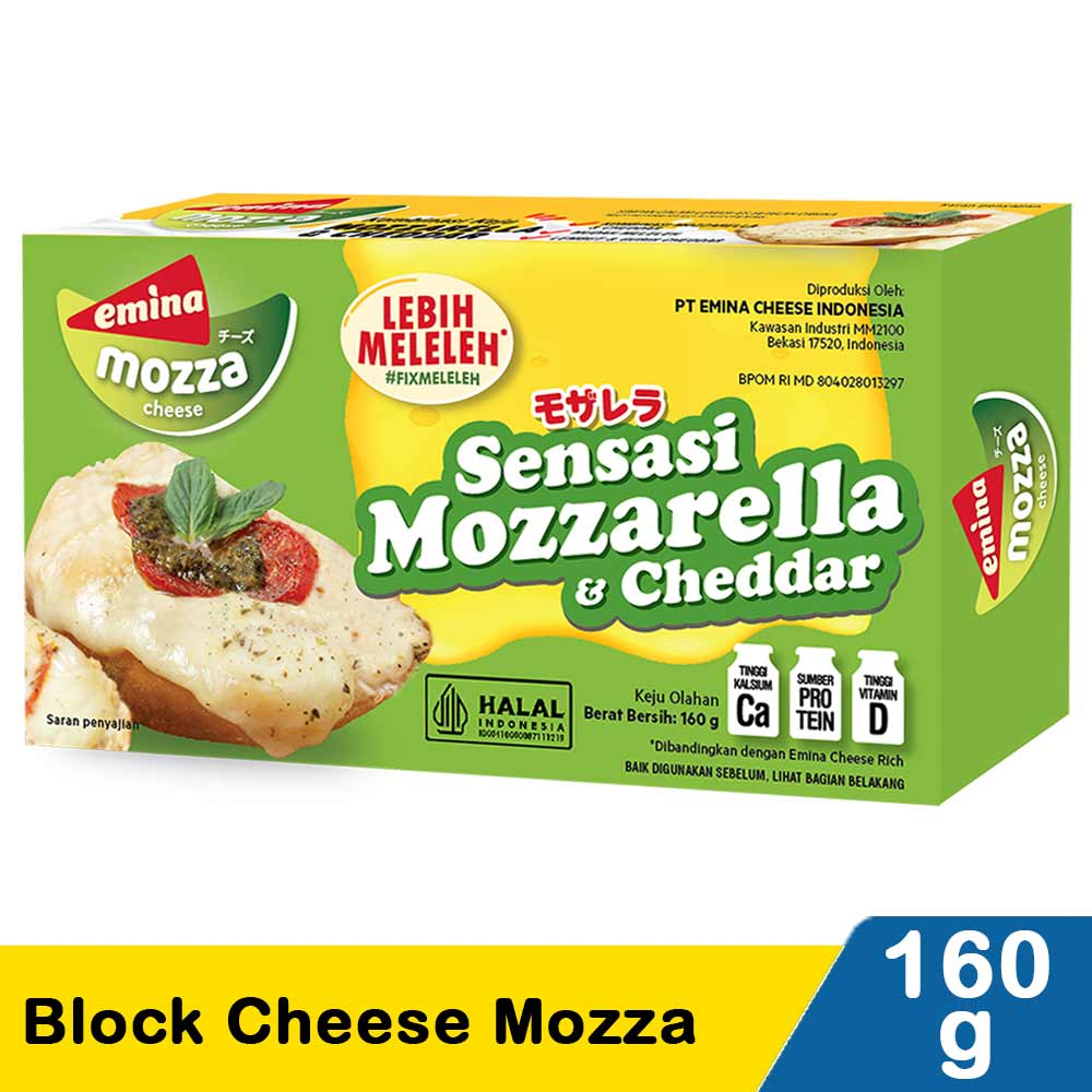 

Keju Emina Cheese Mozza 160gr / Keju Mozzarella & Cheddar