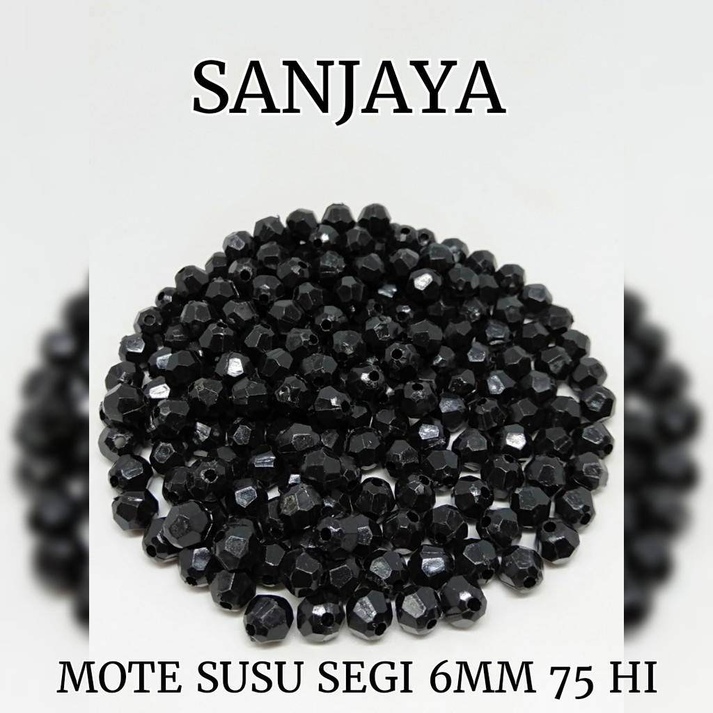 MANIK SUSU / MOTE SUSU / MANIK SEGI / MOTE SEGI / MANIK SUSU SEGI 6MM / MANIK SUSU SEGI 8MM / MOTE SUSU SEGI HITAM