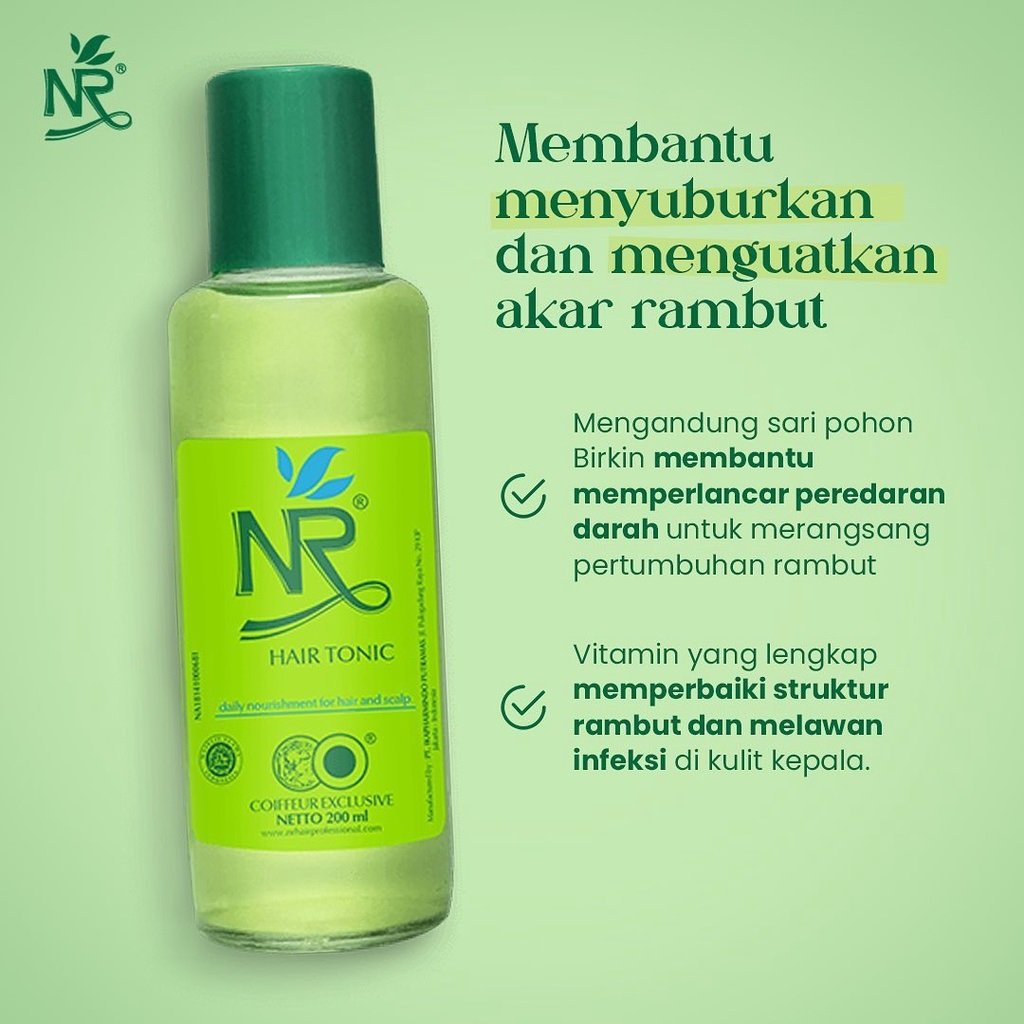 NR HAIR TONIC | DAILY NOURISHMENT FOR HAIR AND SCALP 200ml | Reactive Tonic | Tonik Rambut - Rambut Rontok