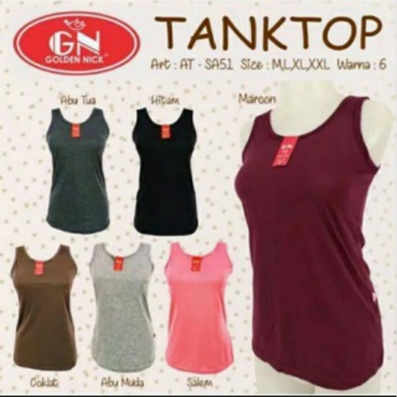 Singlet tanktop golden nick tali besar