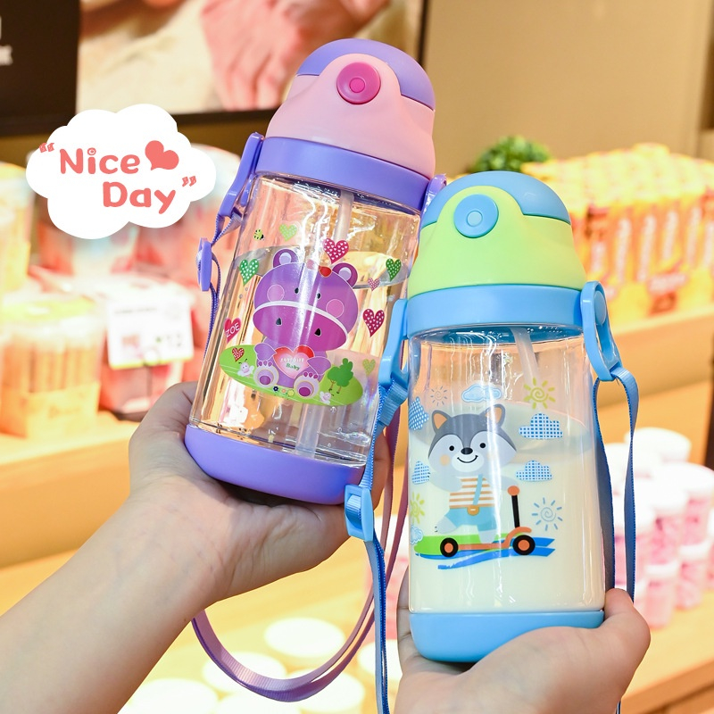 BOTOL MINUM ANAK / BOTOL Minum Kids 500ML FREE SEDOTAN DAN TALI PANJANG 1921