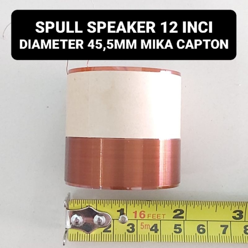 Spull Speaker 12 inci 45,5 MM Mika Capton Import Spul Speker 1240 ACR Blackspider Curve 45.5MM Spool