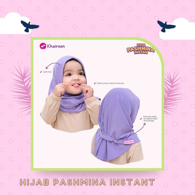 Hijab Anak Khaireen || Pashmina Instan Softpad