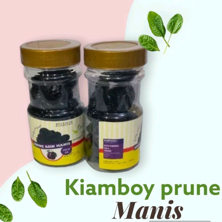 

Manisan Kiamboy Kiamboi Prune Manis Basah (Hitam Basah) 160 gram