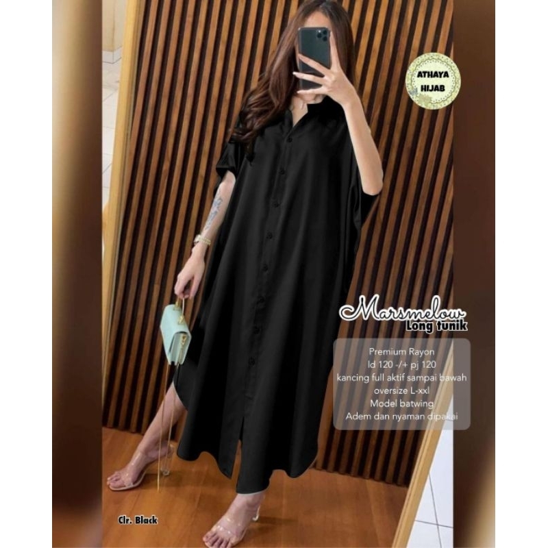 Marsmelow long tunik by athaya hijab