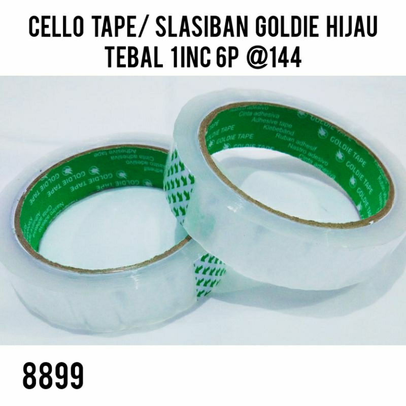 CELLO TAPE/ LAKBAN GOLDIE HIJAU TEBAL 1 INCH