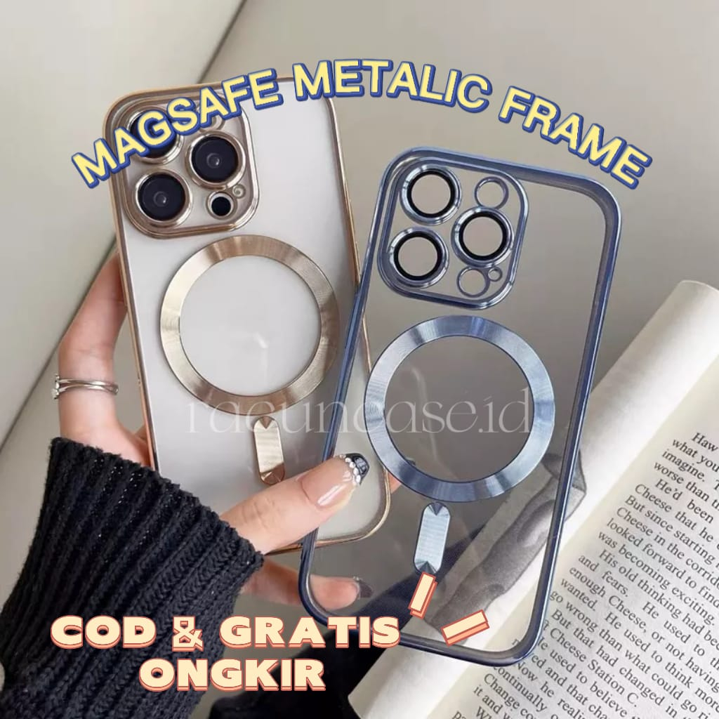 (PACKING PRESS) Case Magsafe Electroplating Metalic Magnetic dengan pelindung kamera  For IPHONE 11 11 PRO 11 PRO MAX 12 12 PRO 12 PRO MAX 13 13 PROWireless Charging
