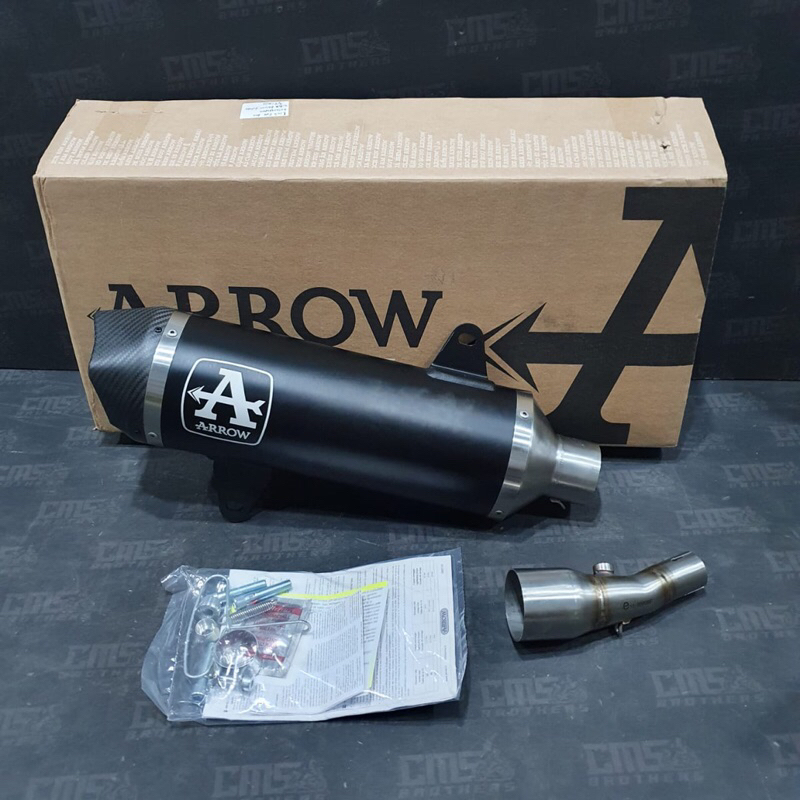 Knalpot Arrow Urban Aluminum Dark Carbon Yamaha New Xmax 250 Connected
