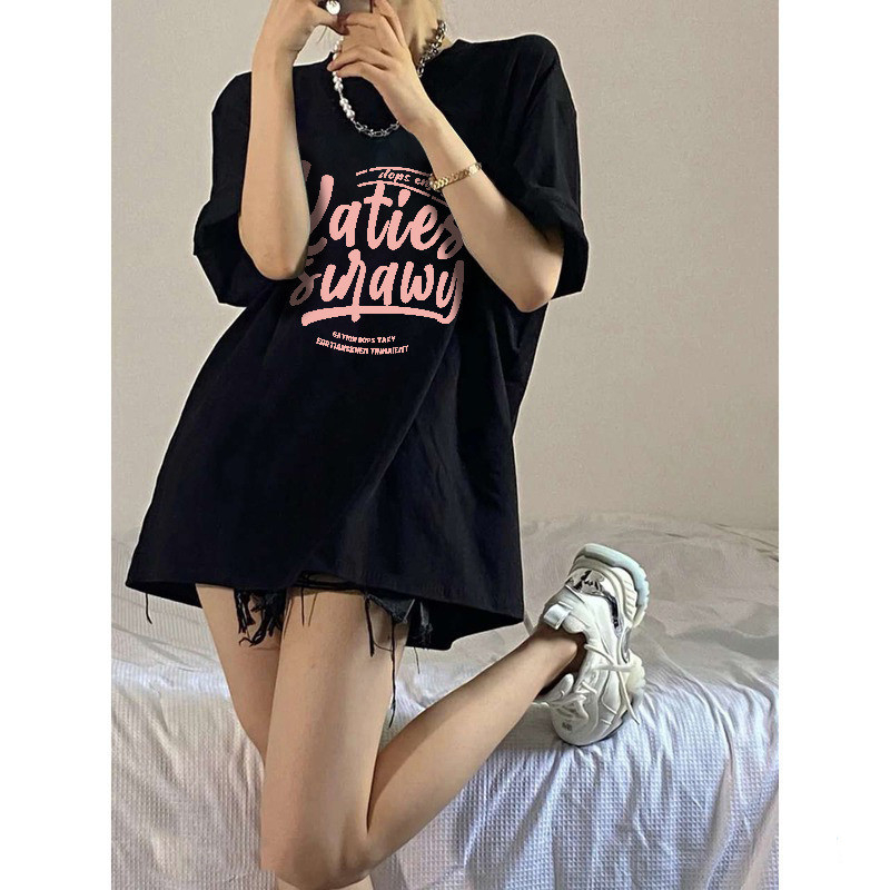 TJM BJ384 Kaos Oversize Wanita T-shirt Oversize Basic Baju Distro Lengan Pendek