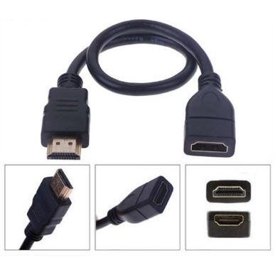 Kabel HDMI Extension 30cm / 0.3m Male To Female Dongle Wifi Android Smart TV Termurah [MF]