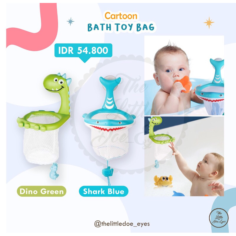 Cartoon Bath Toy Bag Storage Tempat Mainan / Peralatan Mandi