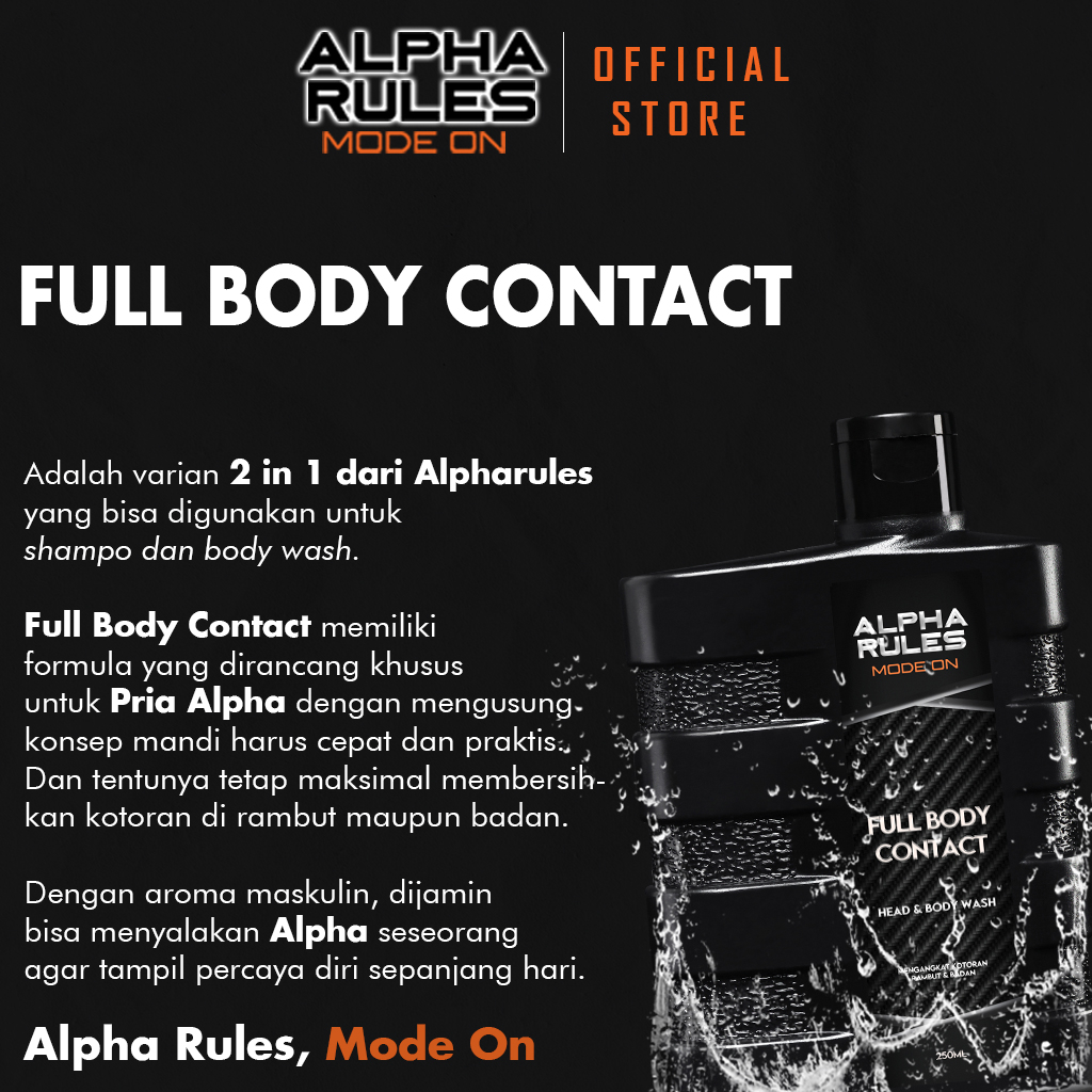 Alpha Rules Triple Pack - Full Body Contact - Sabun Mandi Dan Shampoo