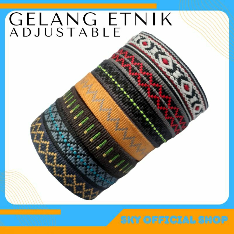 Gelang Tenun Tali Gaya Bohemian Adjustable Etnik Vintage Pria Dan Wanita 1cm