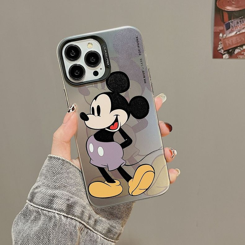 NEW PREMIUM CASE !! MICKEY MINNIE IMPACT SILVER GLITTER CASE PRO IP 14 PROMAX 14 PRO 14 13 PROMAX 13 PRO 13 12 PROMAX 12 PRO 12 11 SOFTCASE