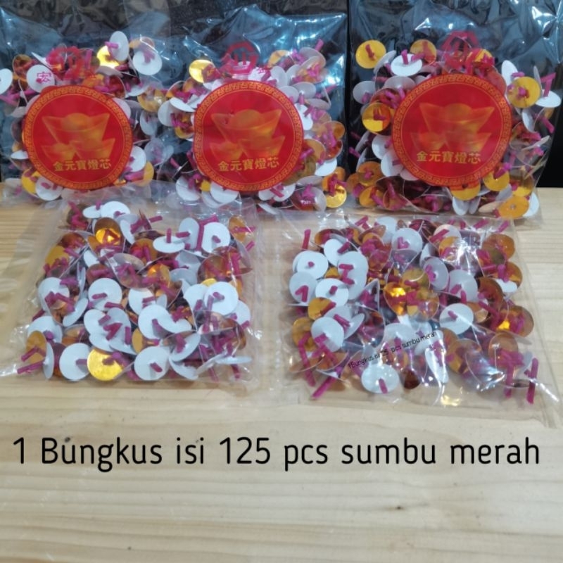 Sumbu pelita Malaysia sumbu lilin apung warna merah Kwalitas premium