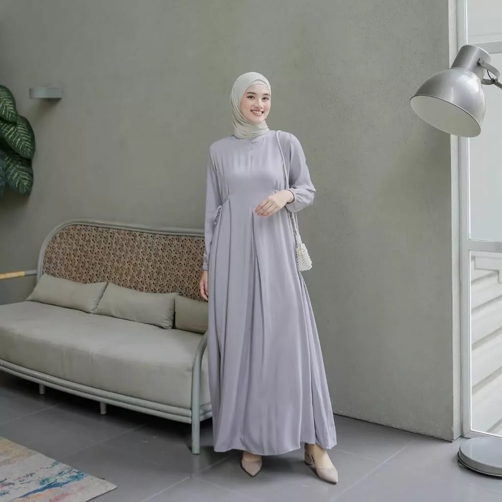 GF02 ~ AMEENA MAXI | SIZE S M L XL GAMIS STYLISH | PAKAIAN MUSLIM WANITA KEKINIAN | BAHAN SHAKILA HQ