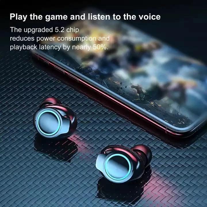 (NC) M38 TWS Earphone Nirkabel In-Ear Headphone Bluetooth Noise Cancelling Gaming Headset Olahraga Tahan Air