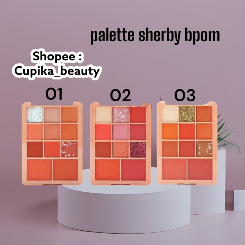 &lt;ca.x&gt; sherby palette eyeshadow peach - palette eyeshadow peach sherbi bpom