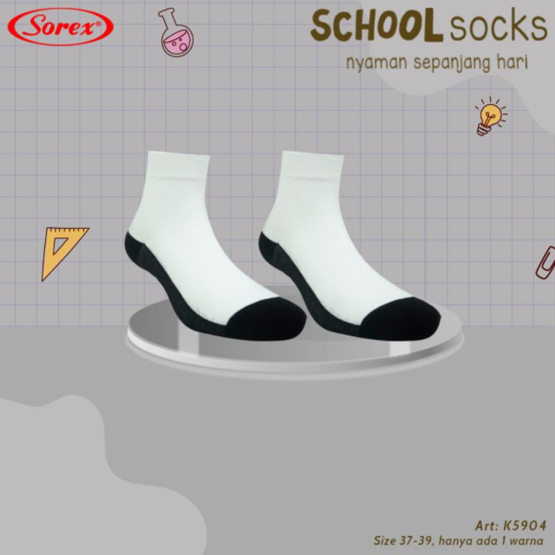 Kaos Kaki Sekolah Sorex K5901-5905 Kaos Kaki Sekolah Untuk TK-SMA