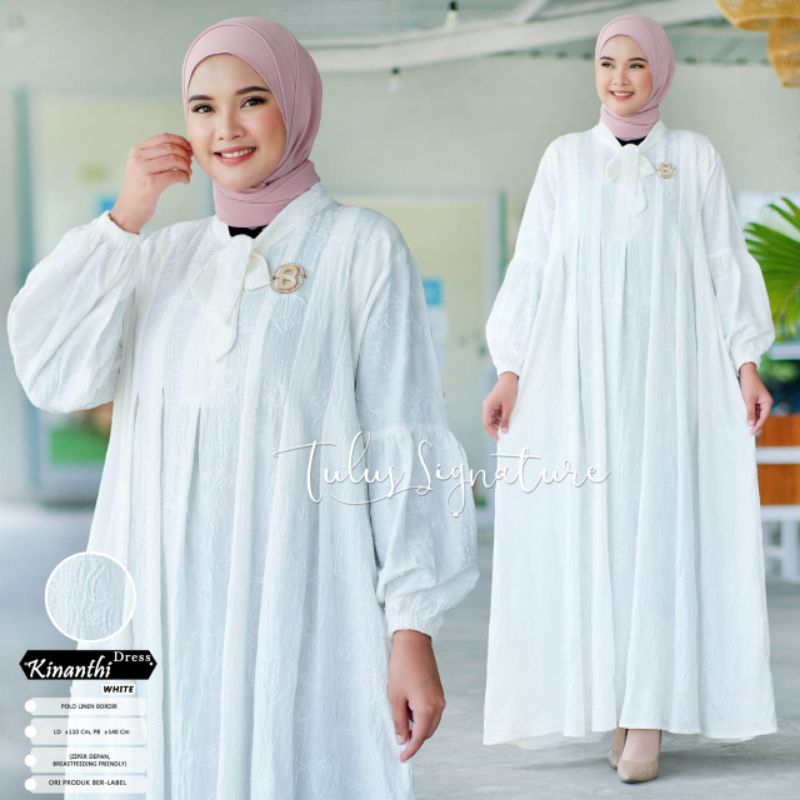 KINANTHI DRESS BY TULUS SIGNATURE / GAMIS LINEN BORDIR MUSLIMAH / Dress LD 110