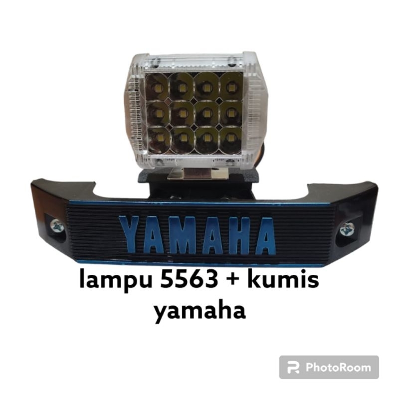 PAKET LAMPU TEMBAK 12 LED + BREKET KUMIS YAMAHA PNP RX KING RX S RX K TEBAL